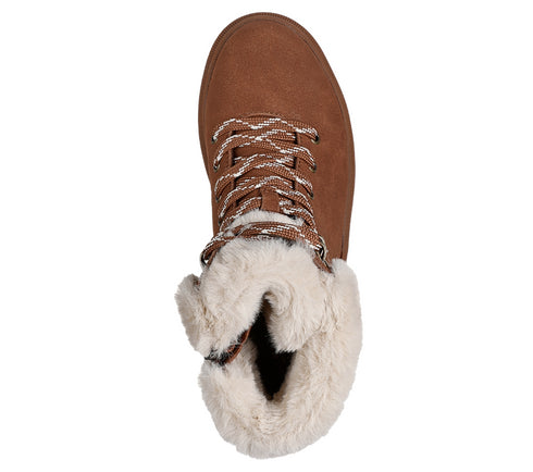 Ghete sport, dama, SKECHERS PARK CITY 168087-CSNT maro, piele ecologica